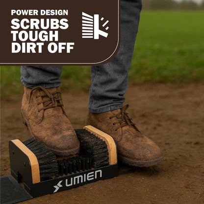 Umien™ Boot Scraper Outdoor Shoe Brush with Flaps - Cleaning Heavy-Duty Shoe Cleaner and Boot Scrubber for Mud, Dirt, and Snow - Durable Weather-Resistant Outdoor Shoe Cleaning Tool