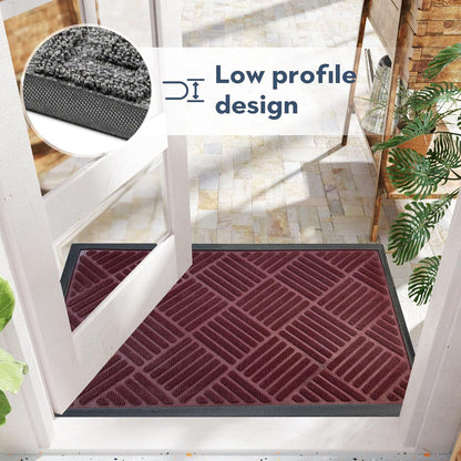 DM23 Heavy Duty Front Door Mats Non Slip Rubber Backing Entrance Mat Shoes Scraper Welcome Mat