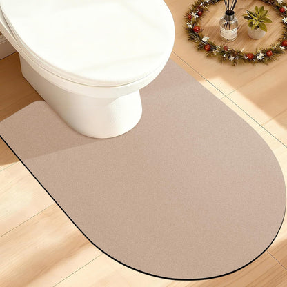 ACCUMTEK Non Slip Bath Mat, Thin Bathroom Rugs Fit Under Door, Quick Dry Bath Mats, Machine Washable Bath Rugs for Bathroom, Bathtub & Kitchen, Grey/Bordered/24 x17