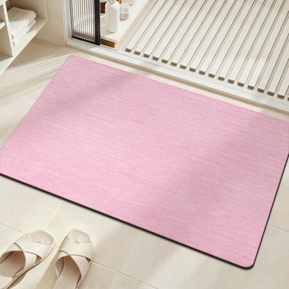 Mecko Bath Mat Rug, Rubber Non-Slip Quick Dry Absorbent Thin Bathroom Rugs Fit Under Door Bathroom Floor Mats-Shower Rug for in Front of Bathtub, Sink, Shower Room(Light Grey,16"x24")