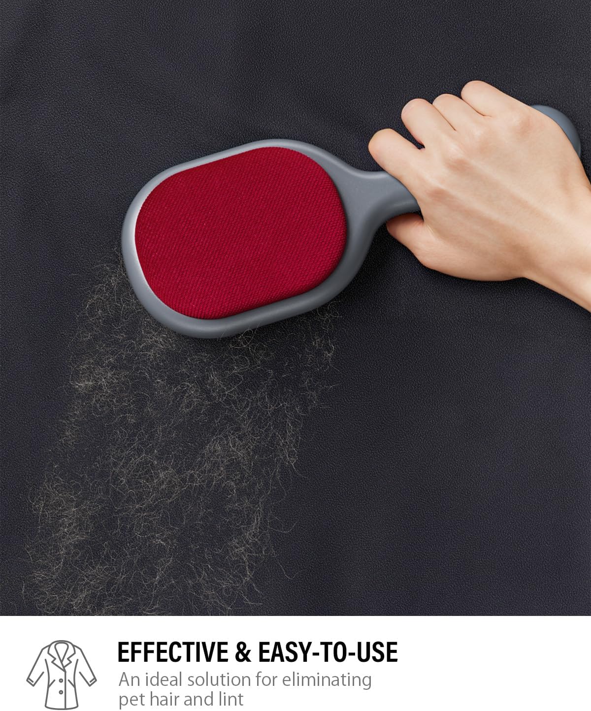 VASSON Double-Sided Lint Brushes, Classic Velvet Brush for Furniture and Clothing, Ideal for Pet Hair Removal