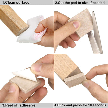 Felt Furniture Pads 300 Pieces, Furniture Pads for Hardwood Floors, Felt Pads for Chair Legs Furniture, Floor Protectors for Furniture Black