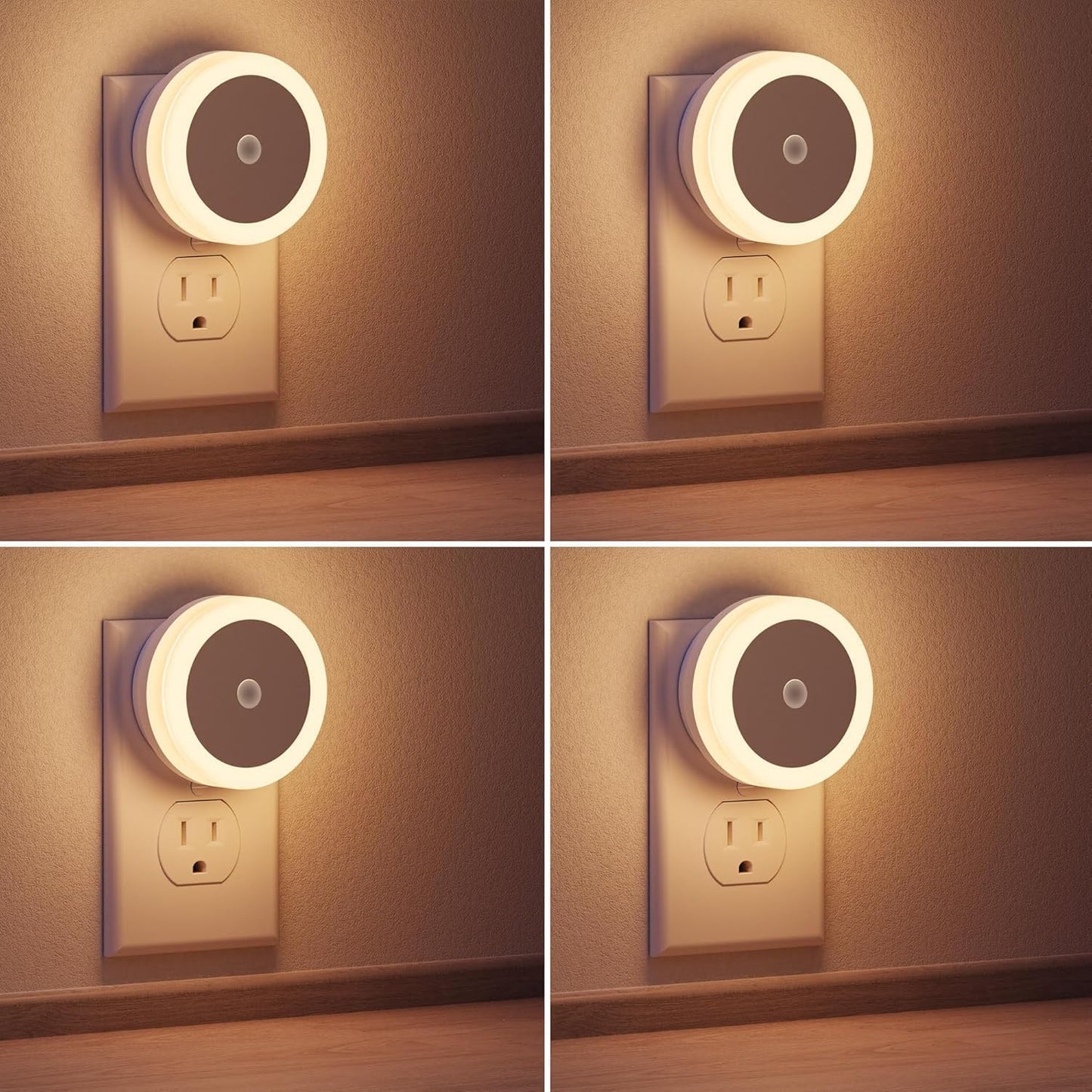 Briignite Motion Sensor Night Light, [2 Pack] Night Lights Plug into Wall, Auto On/Off Motion Activation Nightlight, Energy-Saving 0.6W LED, Daylight White, Ideal for Kids, Bedroom, Bathroom