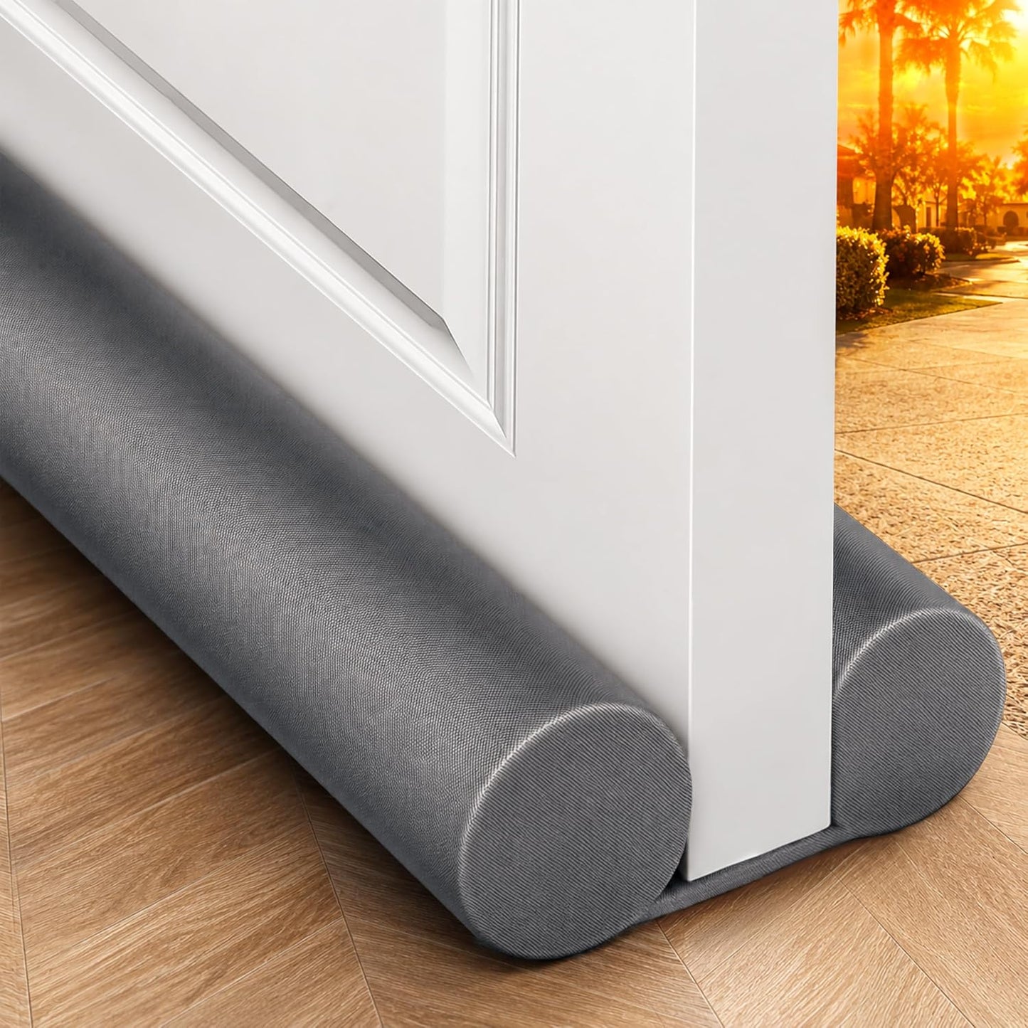 MAXTID Under Door Draft Stopper for Bottom of Doors 38" Black Door Blocker Noise ReducerLight Cold Air Guard Breeze Sound Proof Door Sweep Weather Stripping Door Seal Insulation Strip Gap Filler
