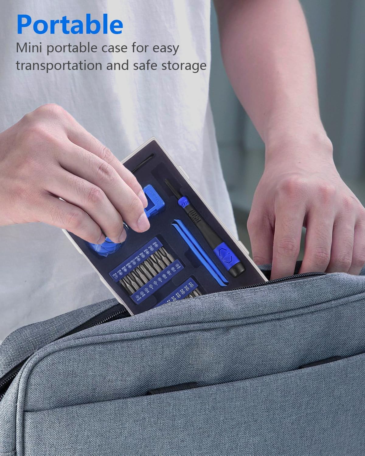 SHOWPIN Precision Computer Screwdriver Kit: 122PCS Laptop Screwdriver Sets | 101 Magnetic Drill Bits, Computer Accessories, Electronics Tool Kit Compatible for Tablet, PC, iPhone, PS4 Repair