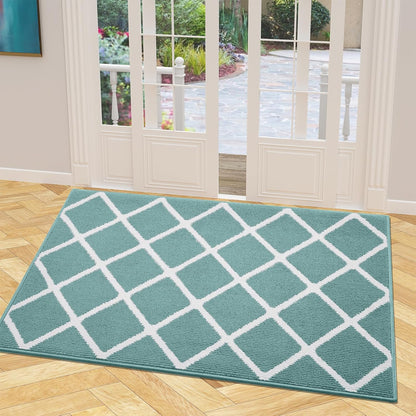 Finchitty Indoor Door Mat, Dirt Resistant and Absorbent, Low-Profile, Non-Slip, Washable Inside Floor Mats for Front Door, Back, and Entrance, 32" x 20", Grey