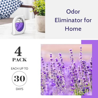 Air Freshener for Home, 4 Pack, Eucalyptus & Mint, Odor Eliminator for Small Area Closets Bathroom Pets Strong Odor, Up to 120 Days