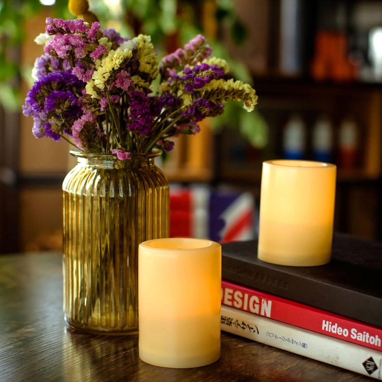 CANDLE CHOICE Waterproof Outdoor Battery Operated Flameless Candles with Remote Timer Plastic Flickering Fake Electric LED Pillars for Lantern Garden Wedding Christmas Decorations 3x4 Inches 3 PCS