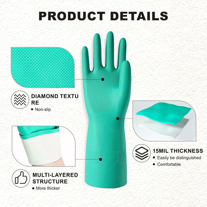 North Tower Long Dishwashing Gloves Length Rubber Reusable Resistant Platos Nitrile,Dishwashing Gloves
