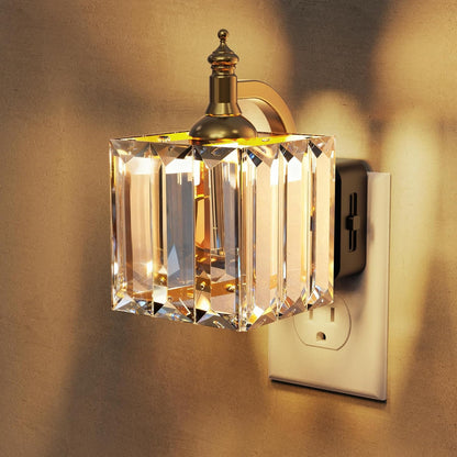 L LOHAS LED Night Light,Dimmable Night Lights Plug into Wall, 2 Pack Acrylic Nightlight with 0-100 LM Adjustable Brightness, 3000K Plug in Night Light with Dusk to Dawn Sensor, for Bathroom Hallway