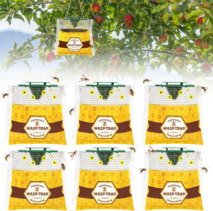 8 Pack Disposable Wasp Traps Outdoor Hanging Carpenter Bee Traps for Outside Yellow Jackets Trap Hornet Trap Wasp Catcher Bug Flies Garden