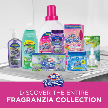 Clorox Fraganzia Crystal Beads Air Freshener, Long Lasting Room Deodorizer and Odor Eliminator Gel Beads to Freshen Home, Car, or Office, Fresh Ocean Breeze Scent, 12 Fl Oz - 2 Pack
