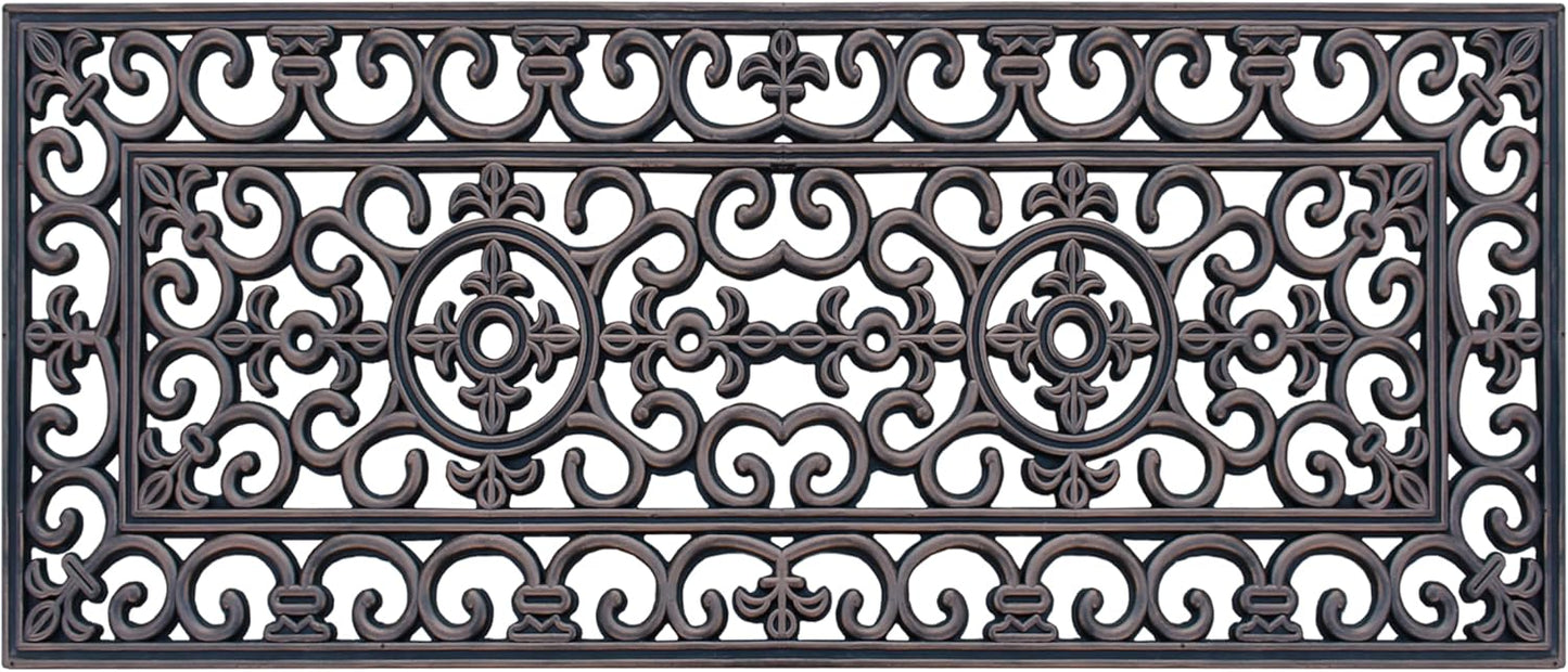 A1HC Outdoor Doormat, Natural Rubber, 18" x48”, Ideal for Outside entryway,Dirt Shoe Scraper,Heavy Duty Door mat for Indoor Outdoor,Rug Mats for Entry,Patio, Welcome Mats