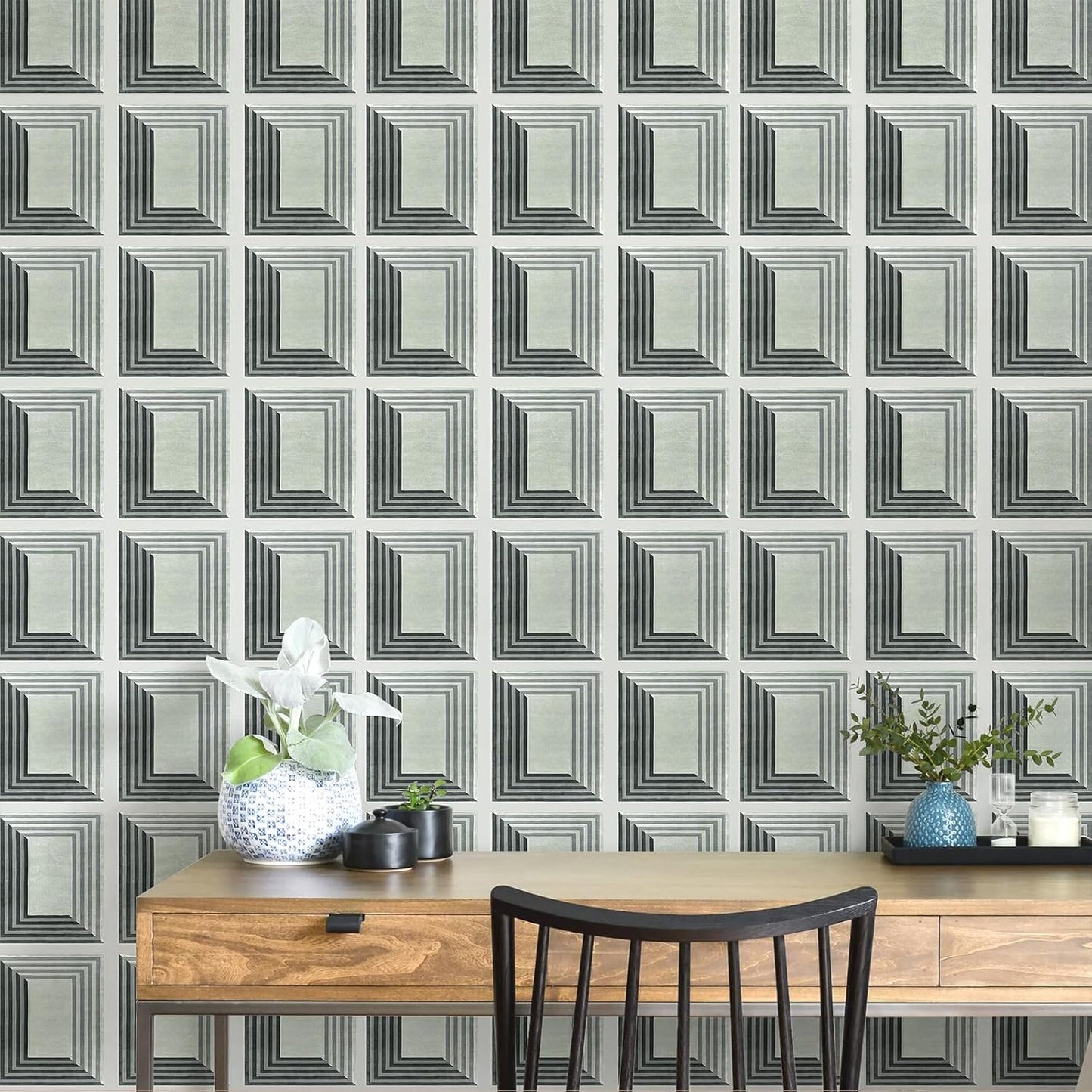 17"x118" Peel and Stick Wallpaper for Renter Friendly, Removable Wallpaper Peel and Stick, Self-Adhesive Textured Contact Paper for Walls, Cabinets, Countertops(Geometric Clay)