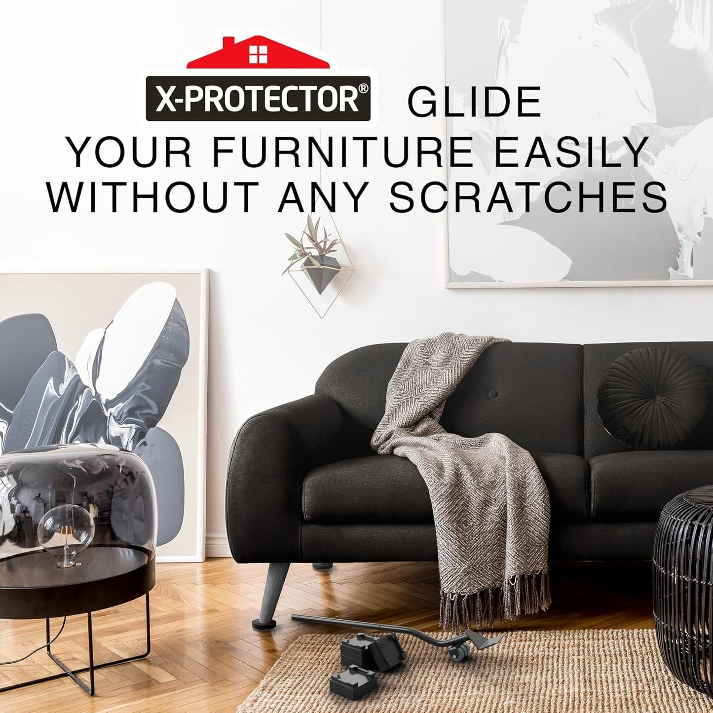X-Protector Felt Furniture Sliders for Hardwood Floors 24 PCS 1” - Self-Adhesive Furniture Slider - Heavy-Duty Furniture Movers for Hard Surfaces - Felt Sliders - Move Your Furniture Easily!