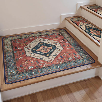 OJIA Stair Treads Non Slip for Wooden Steps Indoor 15PCS Carpet Stair Treads, Rubber Backing Stair Carpet Treads, Residue Free 8"x30" Staircase Step Treads Edging Stair Rugs for Kids & Pets, Gray