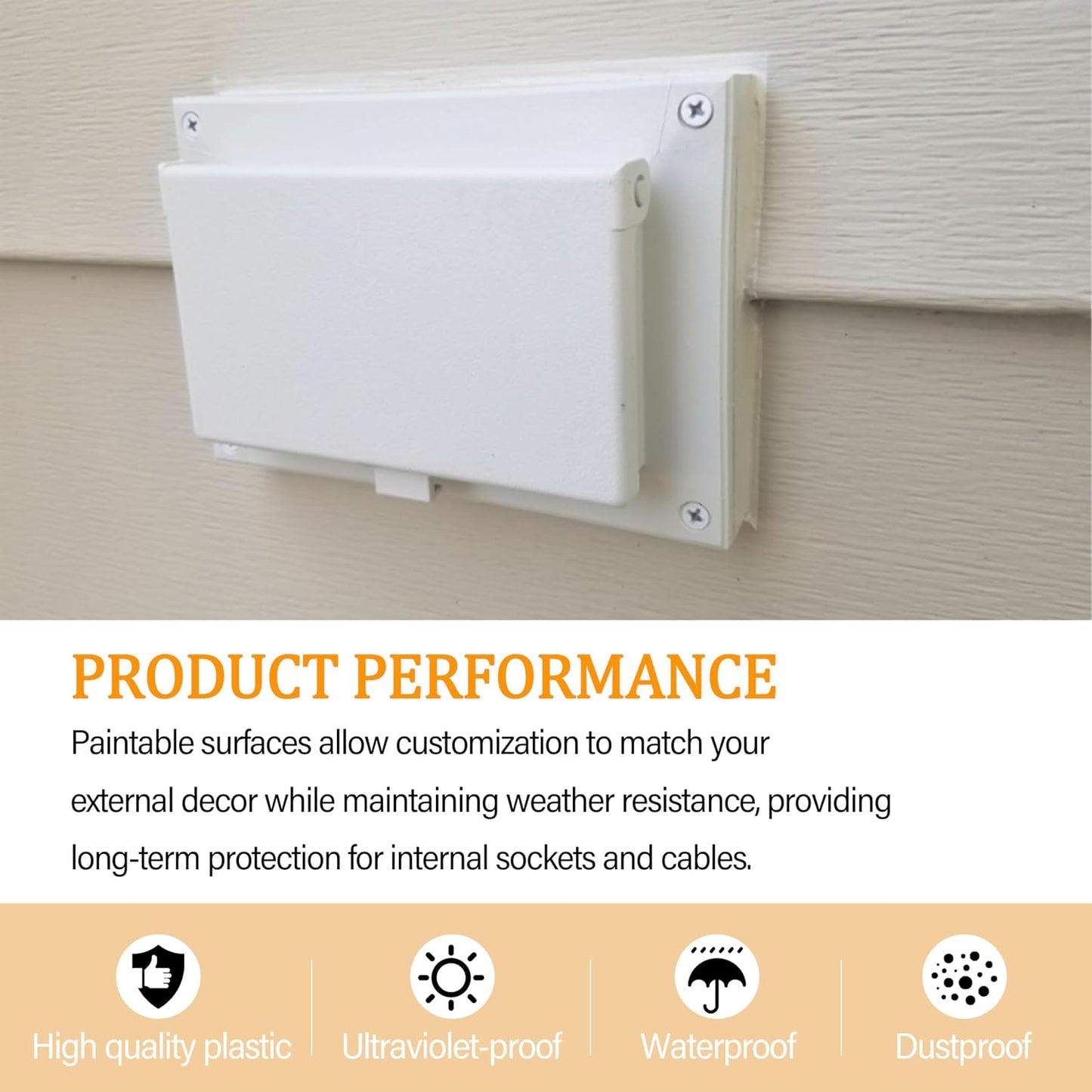 DBVC-1 Extra Duty Replacement in-Use Cover for Wet Locations,Type 3r Enclosure Cover for DBVR1C/DBVS1C/DBVM1C/60VC 1-Gang (Vertical) in Tool Box Electrical Outlet Box - Clear 3pcs (DBVC1-3)