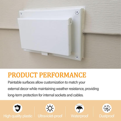DBVC-1 Extra Duty Replacement in-Use Cover for Wet Locations,Type 3r Enclosure Cover for DBVR1C/DBVS1C/DBVM1C/60VC 1-Gang (Vertical) in Tool Box Electrical Outlet Box - Clear 3pcs (DBVC1-3)
