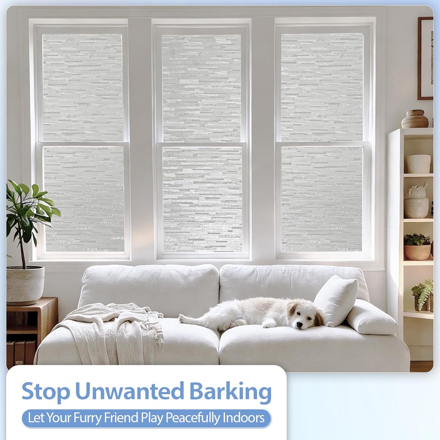 GTJ Frosted Window Privacy Film, Static Cling No Glue Removable Reusable, UV Blocking Glare & Heat Reduction, for Bathroom Glass Door Home Office, 17.5" x 78.7"in