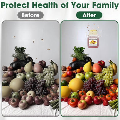 Original Fruit Fly Trap Ball with Light, 6pcs Hanging Fungus Gnat Killer Catcher, Adhesive Sticky Glue Catching Ball Fly Gnat Wasp Hornet Bugs Flying Insects Trap Ball for Indoor Outdoor Plant