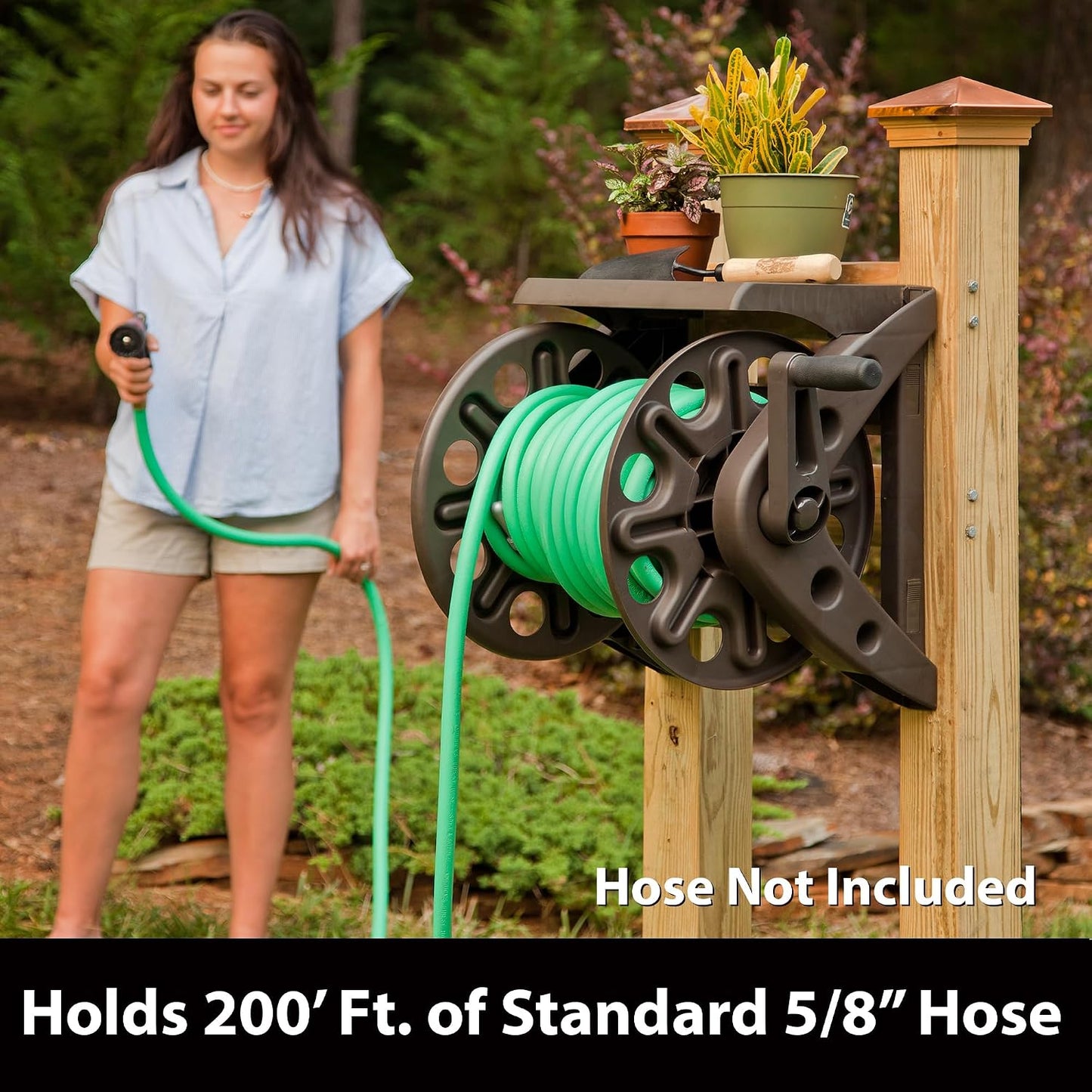 Liberty Basics 510 Wall Mount Hose Reel, Bronze