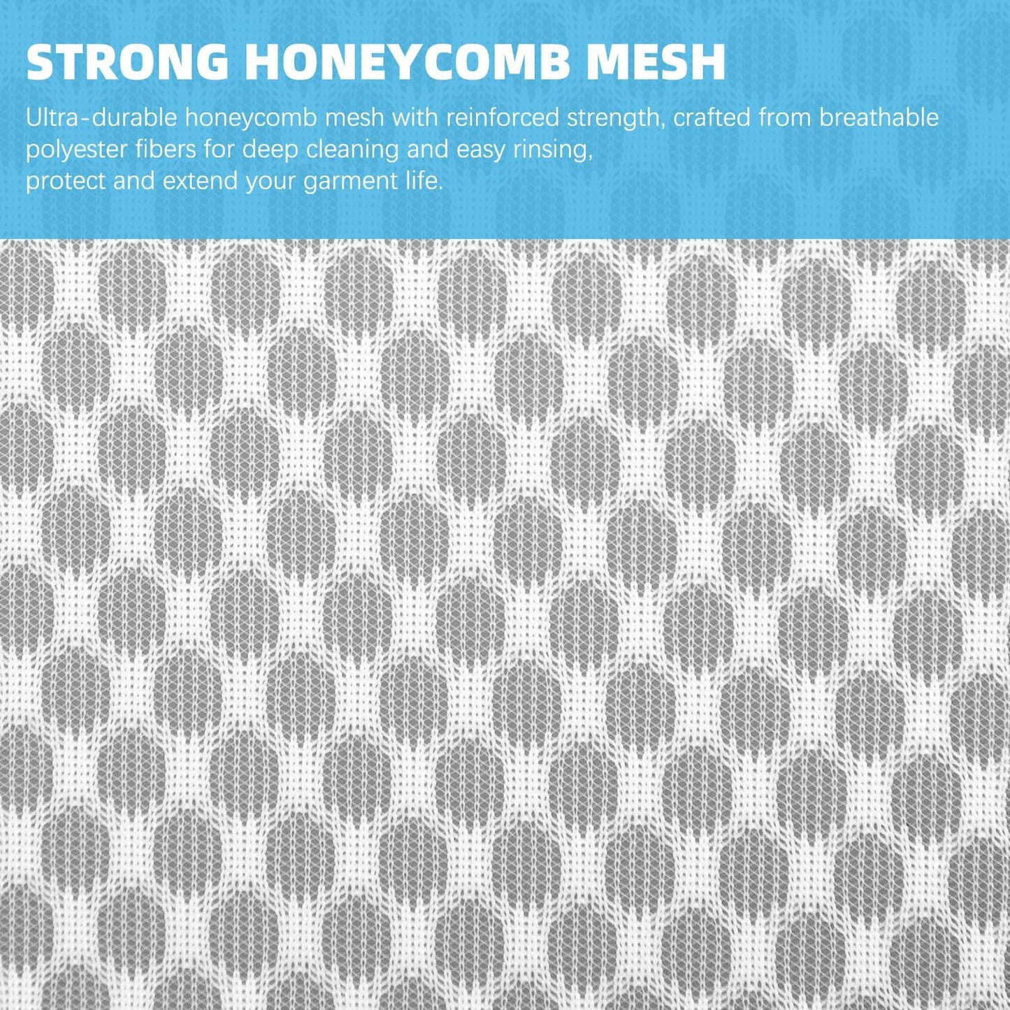 Honeycomb Mesh Laundry Bags for Delicates - 12x16 Inches Medium Washing Bags for Bras, Lingerie, Socks, Baby Clothes - Gentle Wash Protection with Zipper Closure (6)