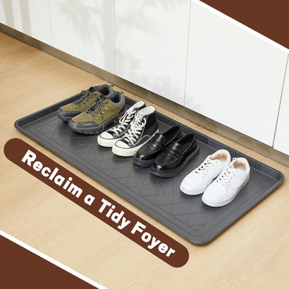 Geelin 3 Pack Extra Large Boot Tray 40"x20" Long Shoe Mats Boot Storage with Raised Edge Waterproof Plastic Wet Shoe Tray for Entryway Floor Indoor Outdoor Mudroom Multi Use(Black)