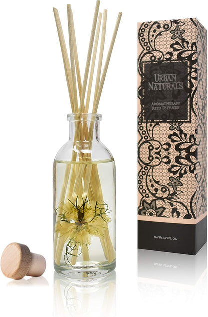 Urban Naturals Smoked Vanilla Reed Diffuser Set with Vanilla Bean, Sandalwood & Leather | Made in the USA - Colors C
