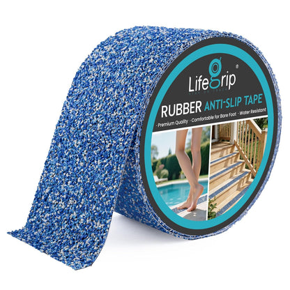 Lifegrip Anti Slip Tape, 4 Inch x 15 Foot Non-Slip Traction Grip Tape for Stairs, Waterproof Stair Treads Grip Non Slip, Non Skid Tape for Steps, Outdoor Black Grip Tape (4" X 15')