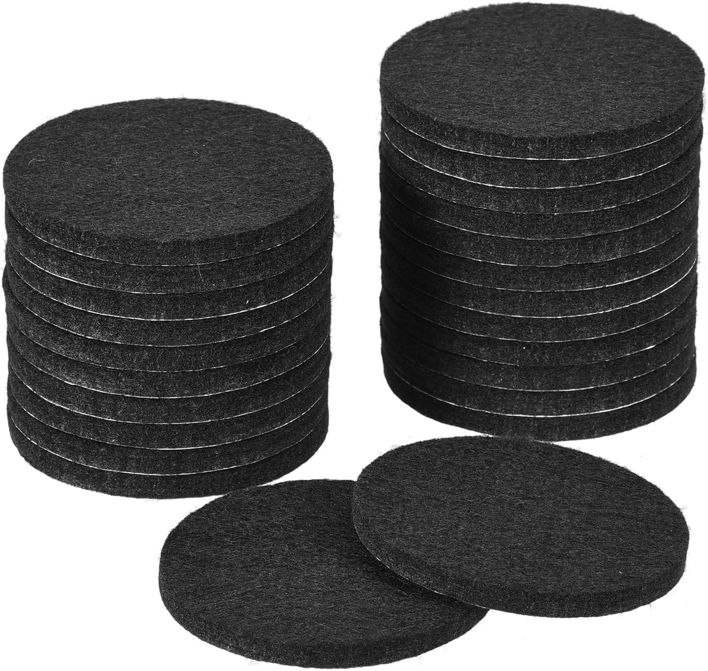 uxcell Furniture Pads, 36Pcs 0.5" - Round Self Adhesive Felt Furniture Pads, Floor Protectors for Furniture Feet Chairs Legs Hardwood Floors (Black)