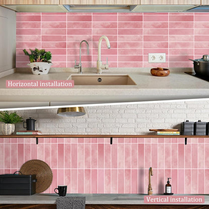 JOLOV 10 Pack Peel and Stick Backsplash Tiles, Waterproof 3D Stickers | Thicker self-adhesive 3D tile stickers for kitchen and bathroom walls; removable, waterproof and easy to install.