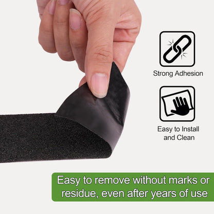 LLPT Grip Tape 2" x 16.5 Ft Ft Black Heavy Duty Anti Slip Tape | Waterproof, Deep Diamond Anti-Slip Texture, Strong Adhesion for House Stairs Ladders Bathroom Floor Steps Staircase Tread