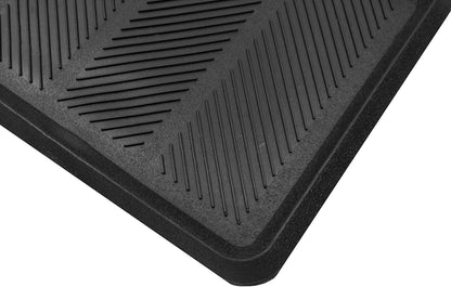 Envelor Rubber Boot Tray for Entryway Indoor Shoe Trays for Mudroom Wet Shoe Mat Tray Multiuse Rubber Water Tray Mud Mat Winter Boot Mat Large Utility Tray, Footsteps, 32 x 16 Inch, 2 Pack
