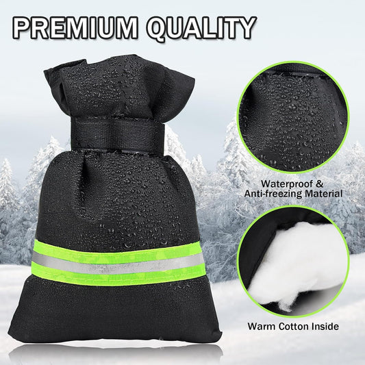 MENOLY 12 Pack Outdoor Faucet Covers for Winter, Upgraded Thicken 8.7"X5.5", Outside Thicker Insulated Faucet Cover Socks for Winter Freeze Protection, Reusable Waterproof Insulated Spigot Cover