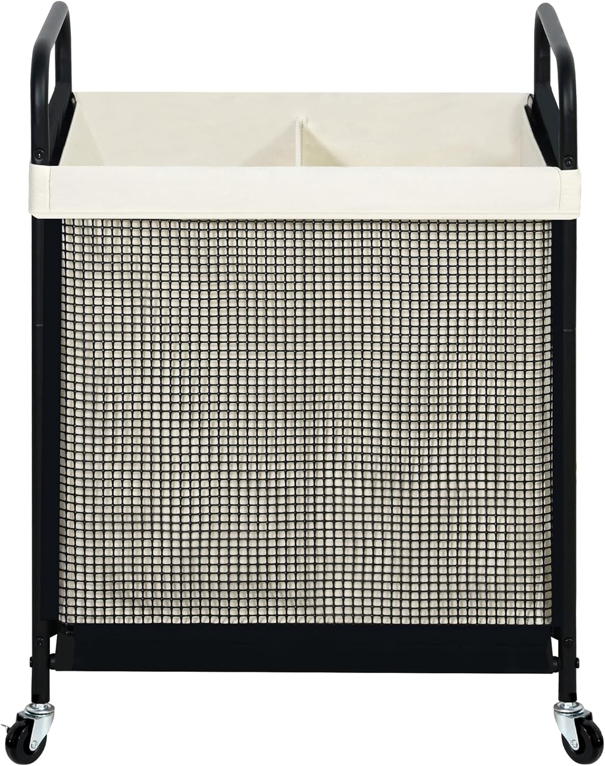 STO STO Laundry Hamper 3 Section, 120L Rolling Laundry Sorter Cart with Removable and Washable Liner Bag, Clothes Hamper with Wheels and Metal Handle for Laundry Room and Bedroom