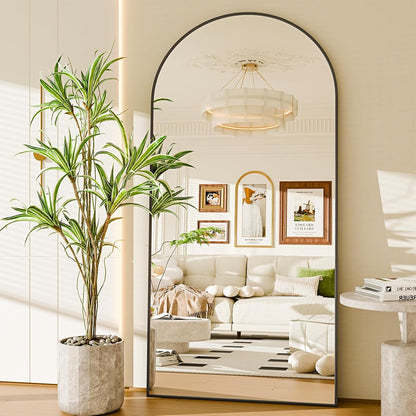 59"x16" Floor Mirror Full Length, Arched Full Length Mirror with Stand, Full Body Mirrors for Bedroom Living Room or Cloakroom Gold