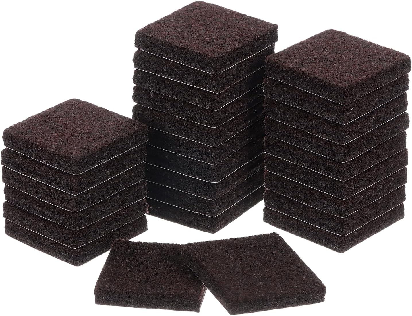 uxcell Furniture Pads, 24Pcs 1.5" - Square Self Adhesive Felt Furniture Pads, Floor Protectors for Furniture Feet Chairs Legs Hardwood Floors (Black)