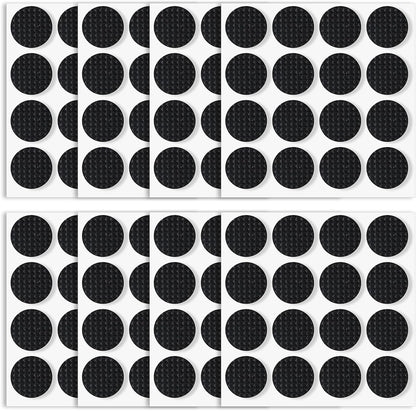 128 Pcs Non Slip Furniture Pads, 3/4 Inch Round Anti Slip Furniture Pads, Self Adhesive Rubber Anti Skid Grippers, Chair Leg Floor Protectors for Hardwood Floors, Keep Furniture in Place