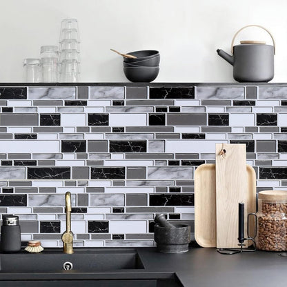 Livebor Peel and Stick Backsplash Wallpaper Kitchen Backsplash Wallpaper 11.8inch x 118.1inch Tile Contact Paper Kitchen Peel and Stick Countertops Waterproof Contact Paper for Bathroom Tile Vinyl