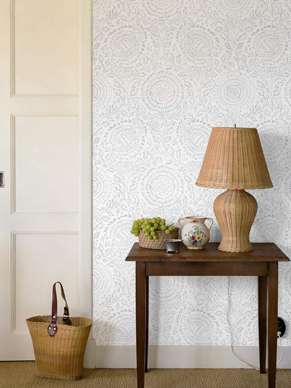 Ismoon Peel and Stick Wallpaper Boho Beige Contact Paper Neutral Floral Wall Paper Textured Self Adhesive Removable Wallpaper for Bedroom Kitchen Renter Friendly Vinyl 17.3" x 78.7"