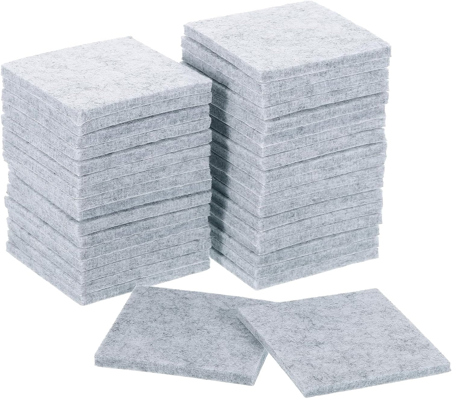 uxcell Furniture Pads, 36Pcs 1.5" - Square Self Adhesive Felt Furniture Pads, Floor Protectors for Furniture Feet Chairs Legs Hardwood Floors (Black)