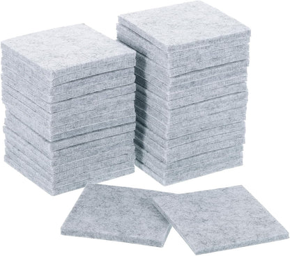 uxcell Furniture Pads, 36Pcs 1.5" - Square Self Adhesive Felt Furniture Pads, Floor Protectors for Furniture Feet Chairs Legs Hardwood Floors (Black)
