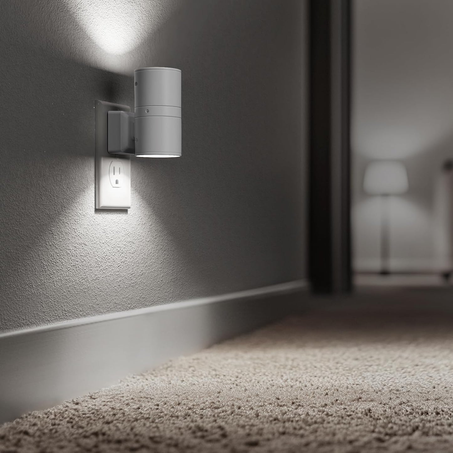 Briignite Motion Sensor Night Light,2 Pack Motion Activated Plug in Night Lights, 0-100LM Dimmable Soft White 3000K, Motion Sensor Light Indoor for Bathroom Hallway Bedroom Stairway Kid Elderly Pet