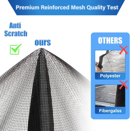 Magnetic Screen Door Upgraded PET Mesh Stronger Than Fiberglass and Polyester,Hands Free,Keeps Bugs Out,Pet & Kid Friendly,Suitable for Sliding Door,Large Patio Door and French Door-72''x80''