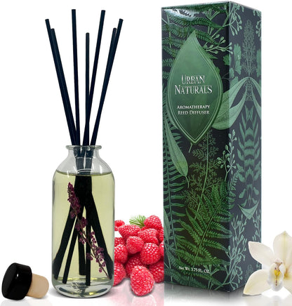 Urban Naturals Smoked Vanilla Reed Diffuser Set with Vanilla Bean, Sandalwood & Leather | Made in the USA - Colors C