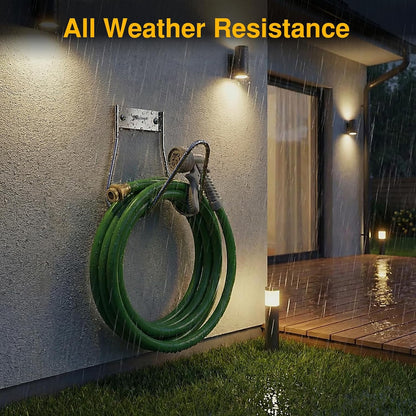 JBscoop Garden Hose Holder Stainless Steel Small Wall Mount Garden Hose Hook, Ideal for Water, Air, Hydraulic Hose, Ropes, Extension Cords Heavy Duty & Rust Proof, Size:6.3x7x6.3 Set of 1