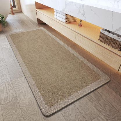 YDKGL Ultra Thin Bathroom Rugs Mat Quick Dry Absorbent Non Slip Bath Mat Bath Mats for Bathtub Mat Bathroom Carpet Fit Under Door Washable Floor Rubber Half Round Bath Rugs Grey 16x24