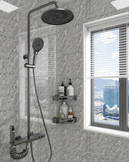 WADILE 10pcs Peel and Stick Shower Waterproof Marble Tiles Wall Panels, 11.8"x11.8" Self-Adhesive Backsplash, for Home Bathroom, Kitchen, Living Room White (Not Real Tile)