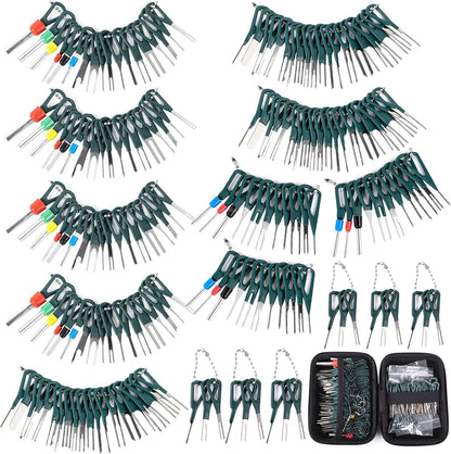 Terminal Pin Removal Tool Kit 82 Pcs Depinning Electrical Connector Pin Extractor Tool Set Wire Terminal Release for Automotive Car Household Devices - Black