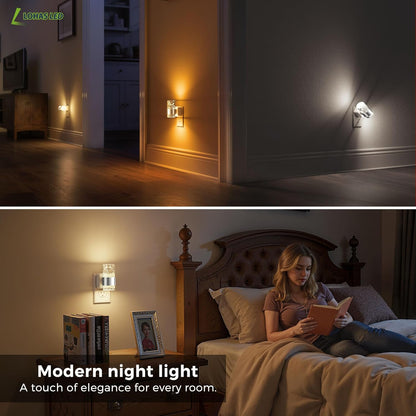 L LOHAS LED Night Light, Bubble Night Lights Plug into Wall,2 Pack 3000K/4000k/5000K Adjustable Color Temperature Night Light,Dimmable Nightlights with Dusk to Dawn Sensor for Rooms Bathroom Hallway